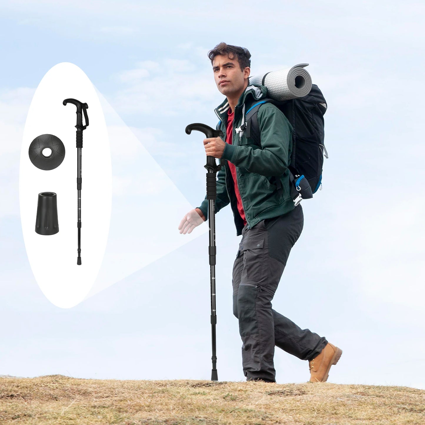 Hiking Sticks Walking Trekking Poles Mountaineering