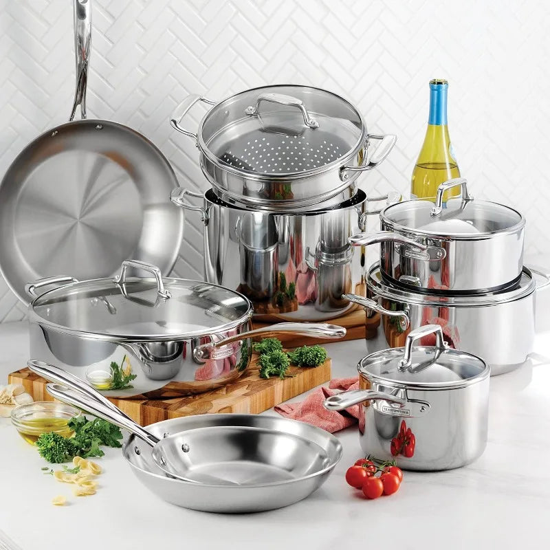 Tramontina Tri-Ply Clad Stainless Steel Cookware Set