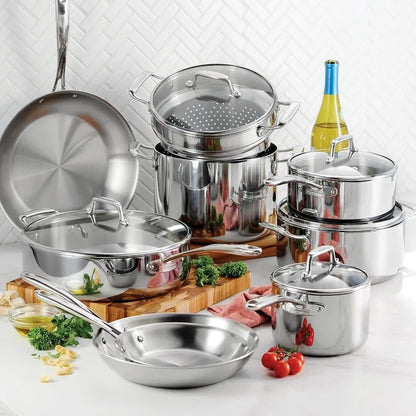 Tramontina Tri-Ply Clad Stainless Steel Cookware Set
