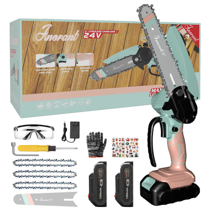 Mini Chainsaw Cordless Electric with 2 Batteries