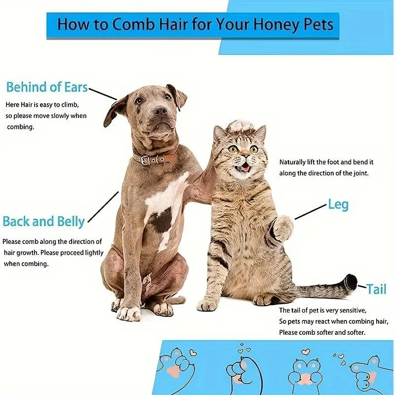 Dog Cat Grooming Brush Self-Cleaning