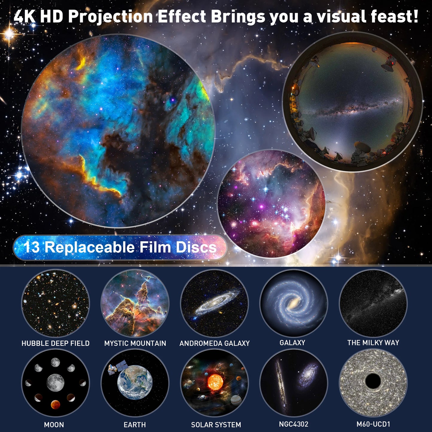 Planetarium Star Projector Realistic Night Light