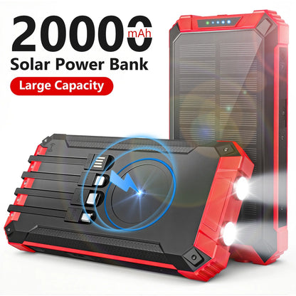 Portable Solar Power Bank Wireless Charging