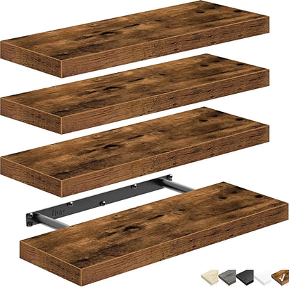 Set of 4 Floating Shelves for Wall
