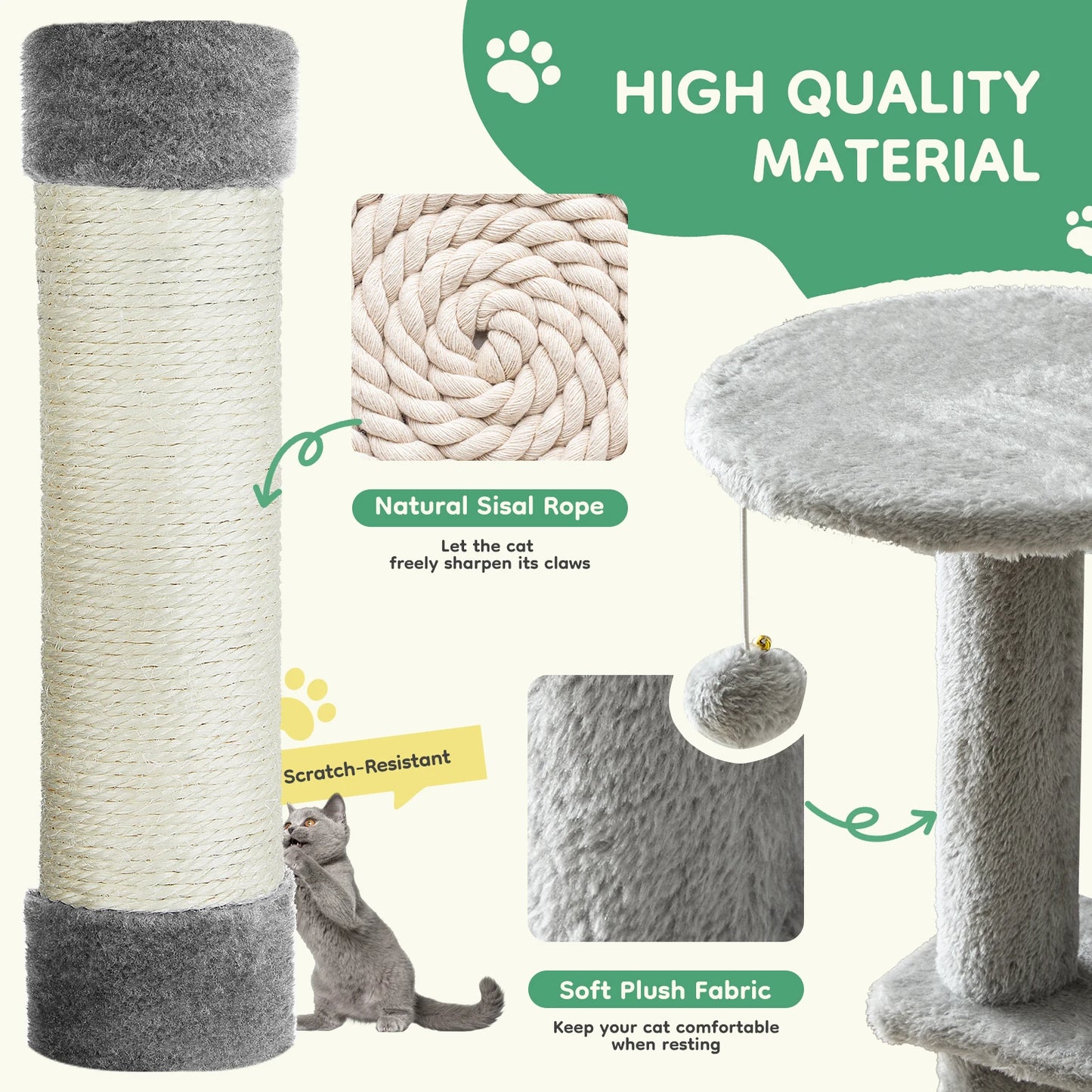 Cat Climbing Tower Indoor Play Sleep
