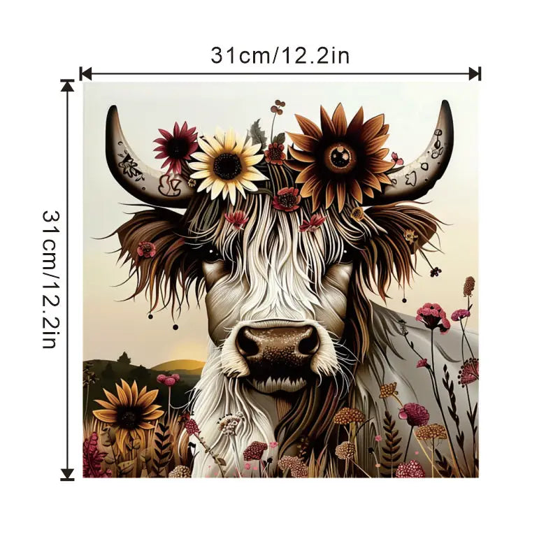 Sunflower Yak Wooden Jigsaw Puzzle