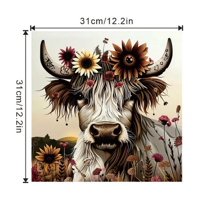 Sunflower Yak Wooden Jigsaw Puzzle