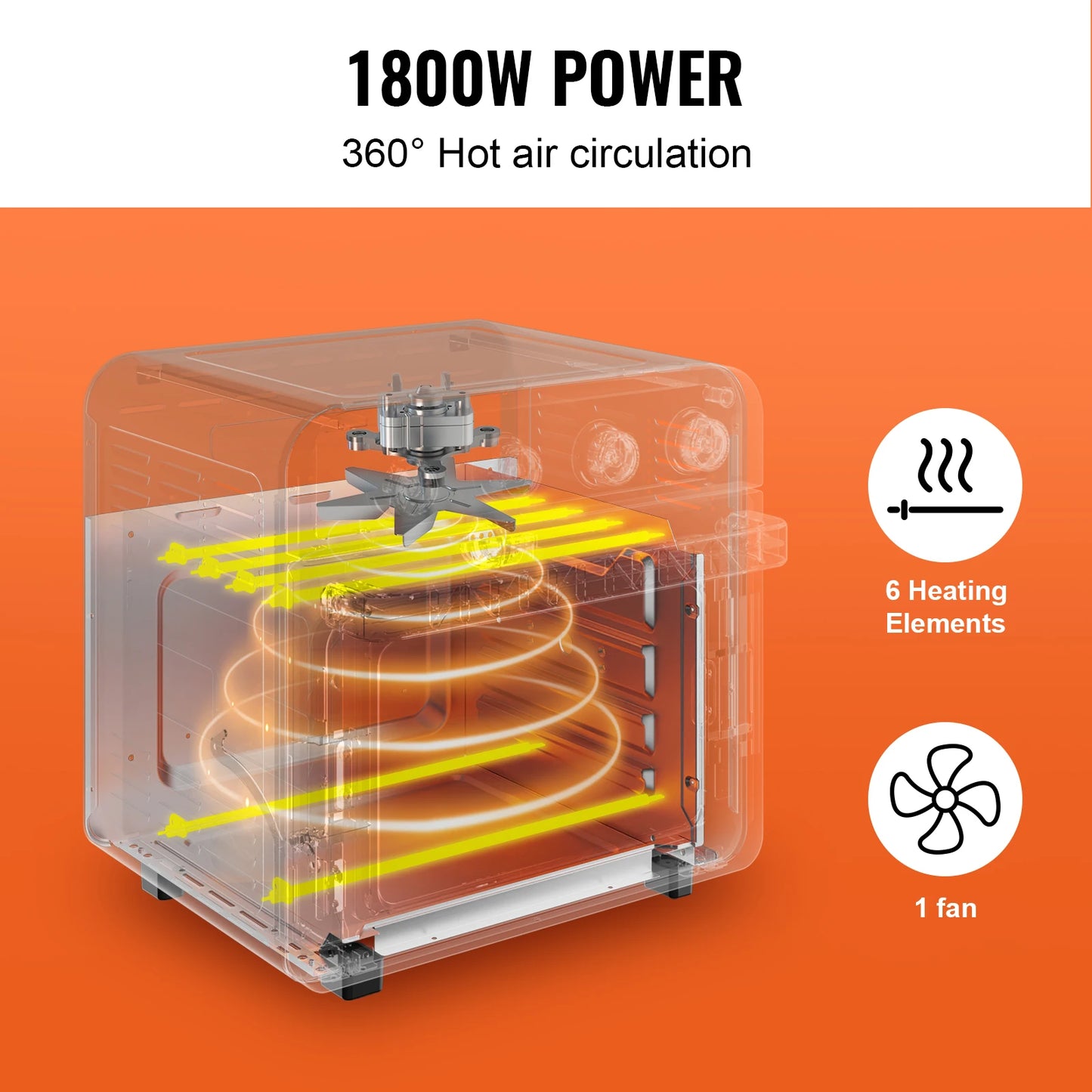 Air Fryer Toaster Oven Stainless Steel Countertop