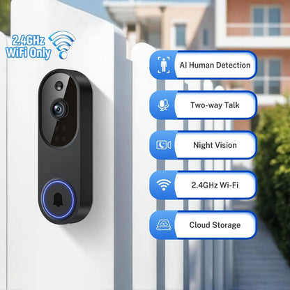 Wireless Wi-Fi Video Doorbell Camera