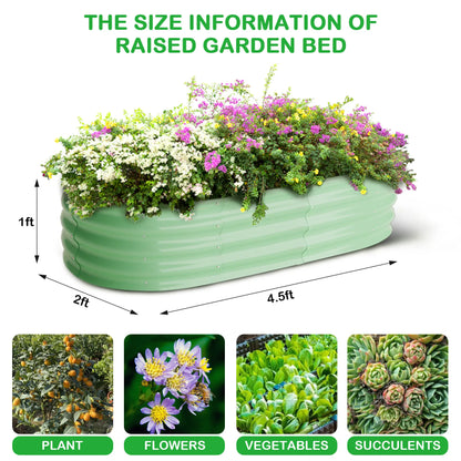 2-Pack Galvanized Steel Raised Garden Bed