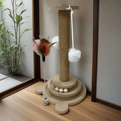 Durable Cat Scratching Post  Play Wand