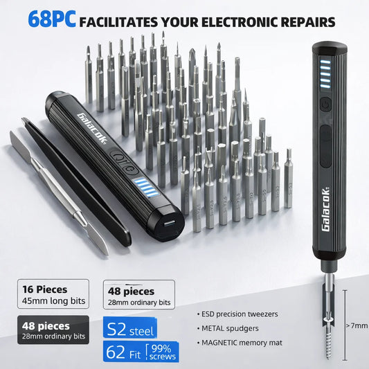 68 in 1 Precision Mini Electric Screwdriver Set Rechargeable