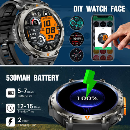 Bluetooth Smartwatch Touch Screen Health Monitor