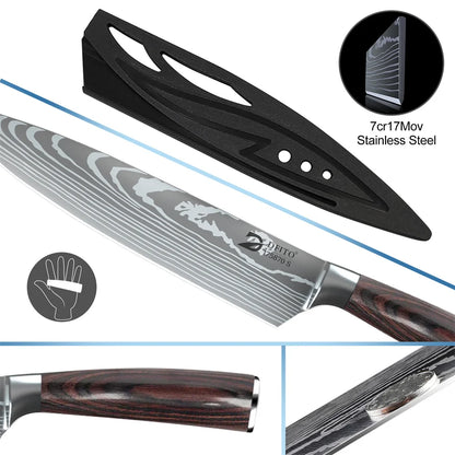 Kitchen Knife Set Damascus Stainless Steel