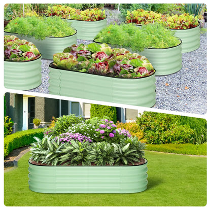 2-Pack Galvanized Steel Raised Garden Bed