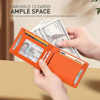 Wallets Carbon Fiber Leather Men Card Holder