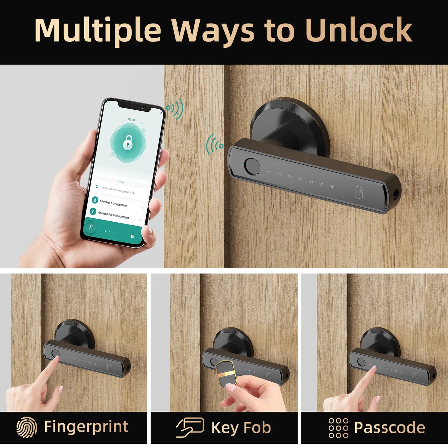 Smart Fingerprint App Control Electronic Door-lock