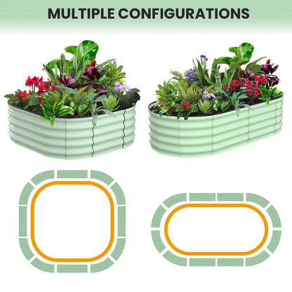 2-Pack Galvanized Steel Raised Garden Bed