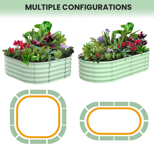 2-Pack Galvanized Steel Raised Garden Bed