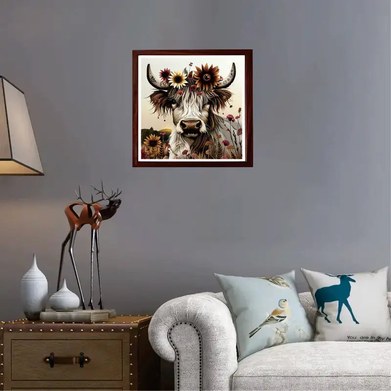 Sunflower Yak Wooden Jigsaw Puzzle