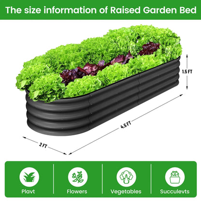 2-Pack Galvanized Steel Raised Garden Bed