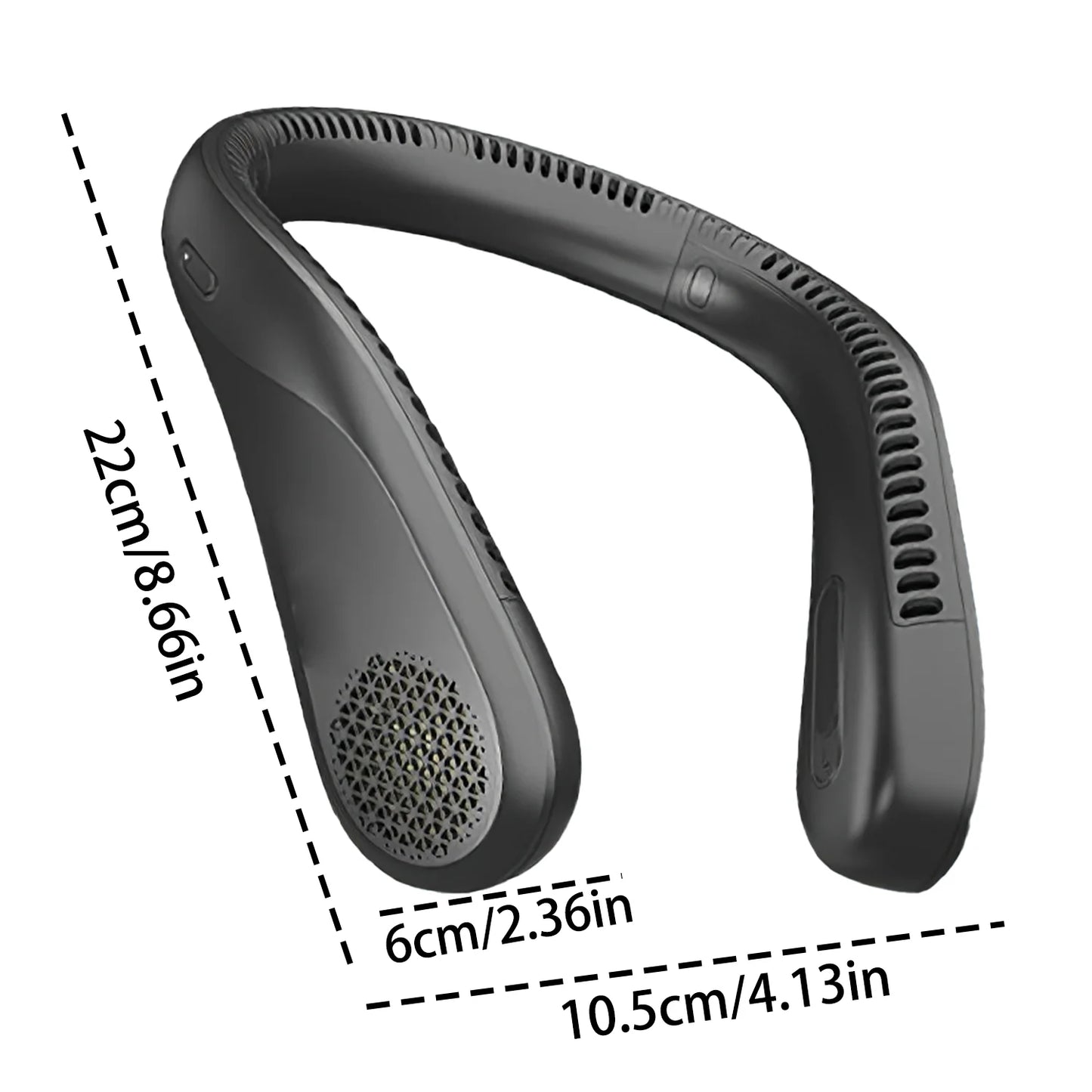 Portable Neck Fan, Rechargeable with 4 Speeds