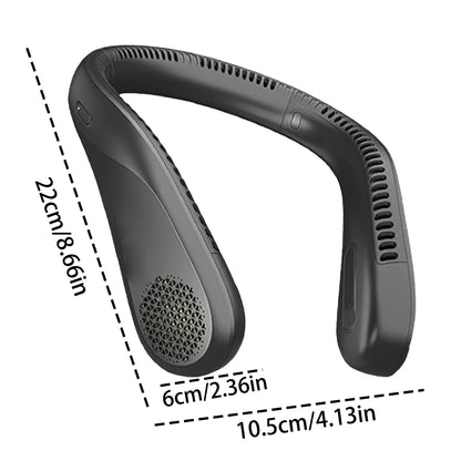 Portable Neck Fan, Rechargeable with 4 Speeds