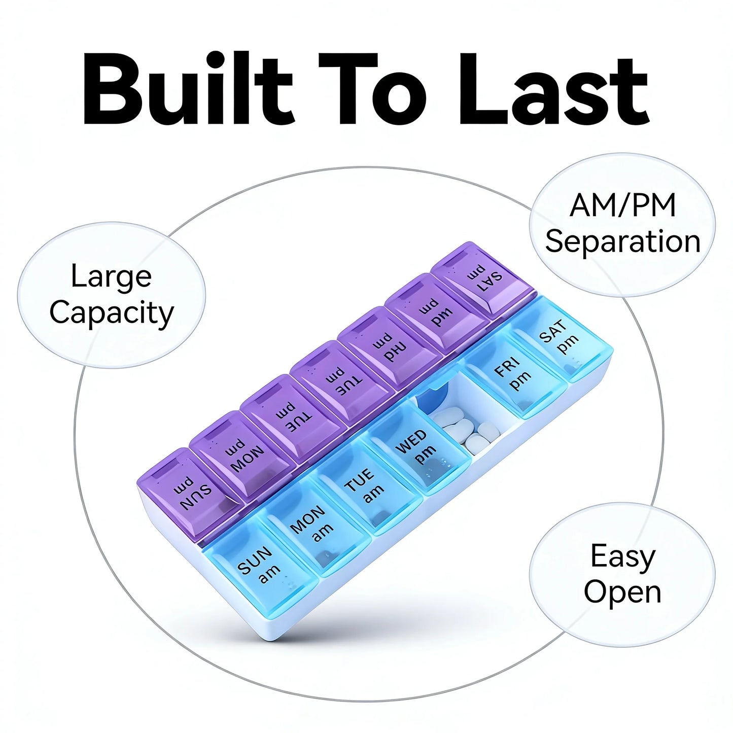 Daily Pill Reminder Box 7 Slots