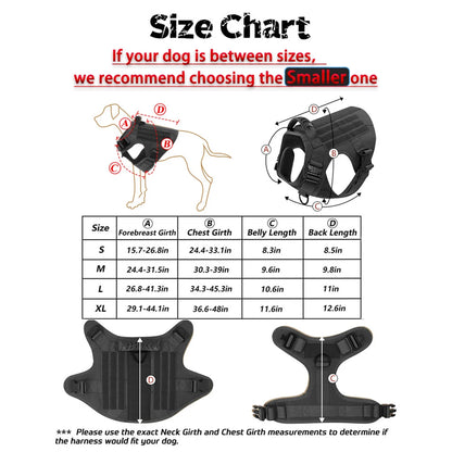 Tactical Dog Harness Leash Set  No Pull