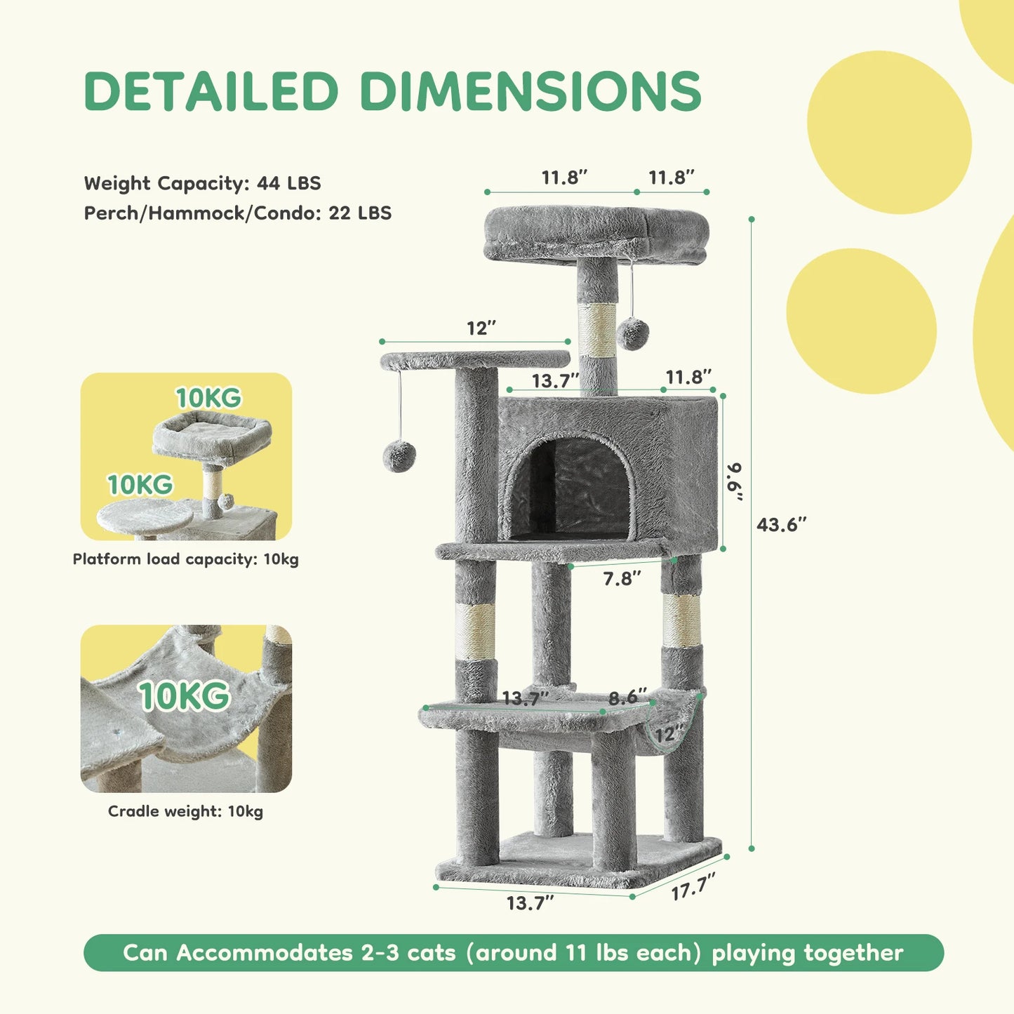 Cat Climbing Tower Indoor Play Sleep