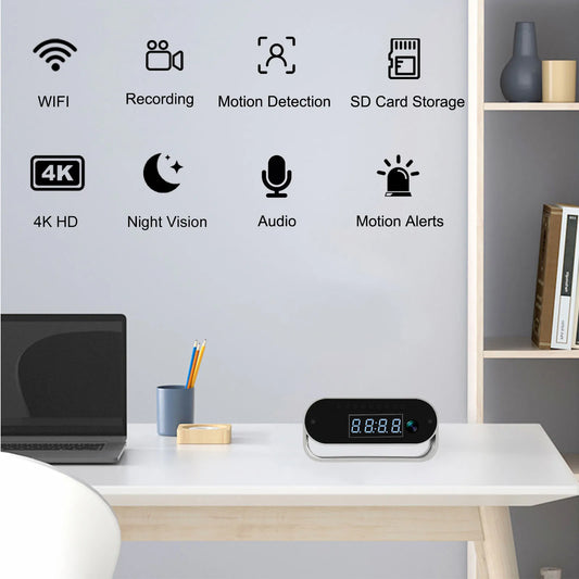 Camera Clock Covert Surveillance Camera Motion Detection