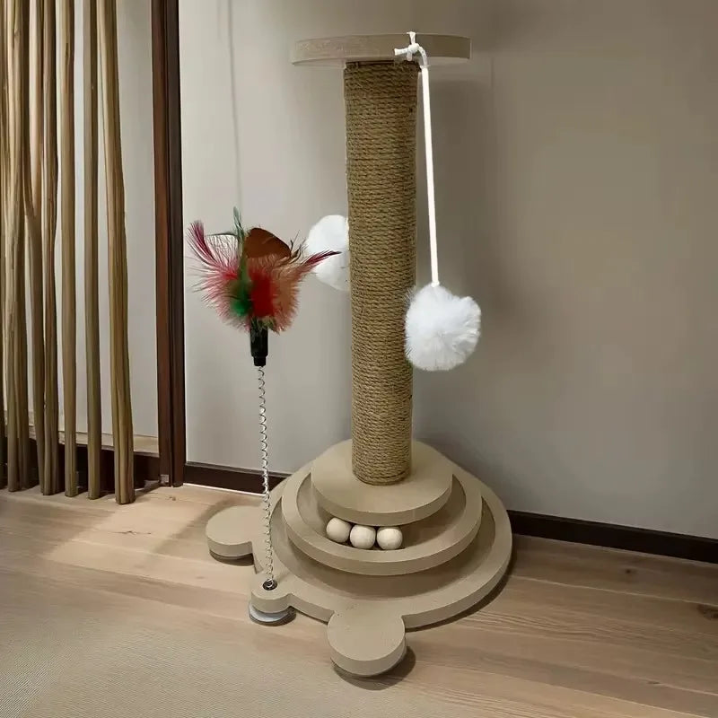 Durable Cat Scratching Post  Play Wand