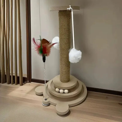 Durable Cat Scratching Post  Play Wand