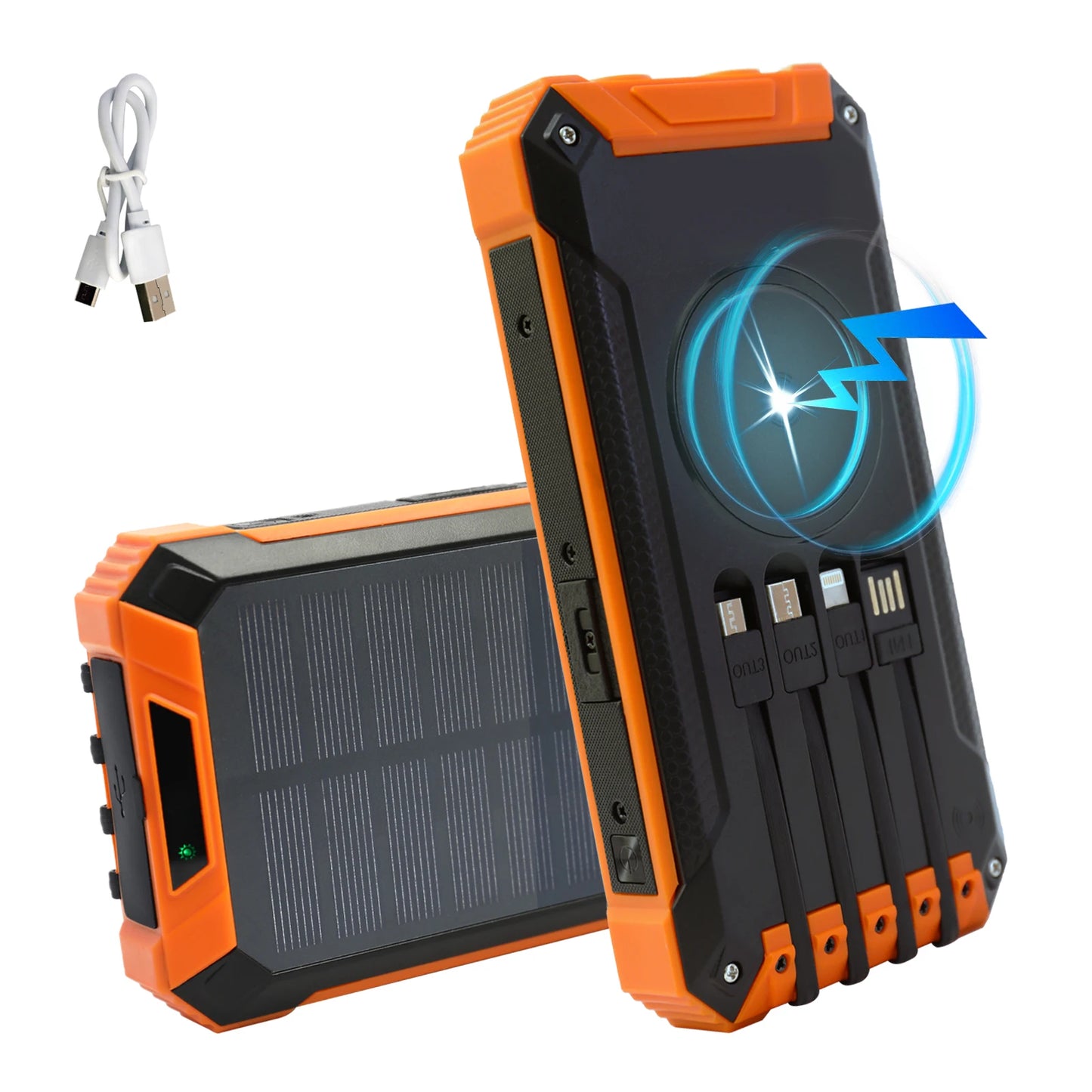 Portable Solar Power Bank Wireless Charging