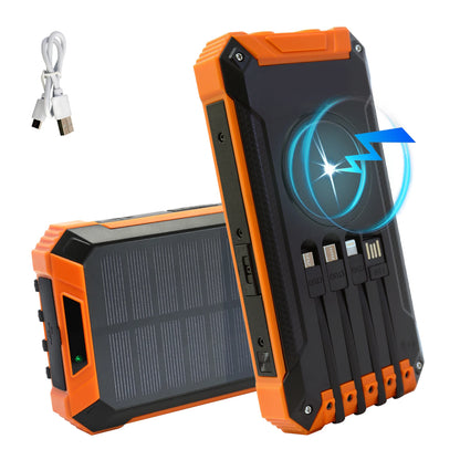 Portable Solar Power Bank Wireless Charging