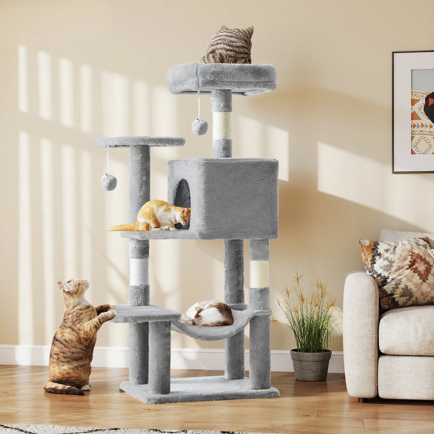 Cat Climbing Tower Indoor Play Sleep
