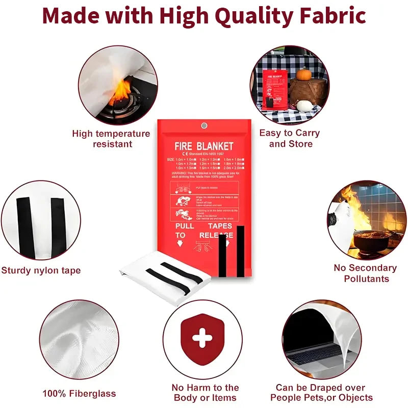 Emergency Fire Suppresion Blanket 4 Pack