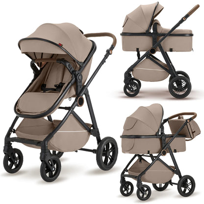 2 in 1 Baby Stroller Foldable  Adjustable Canopy