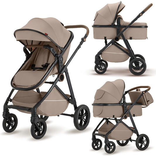 2 in 1 Baby Stroller Foldable  Adjustable Canopy
