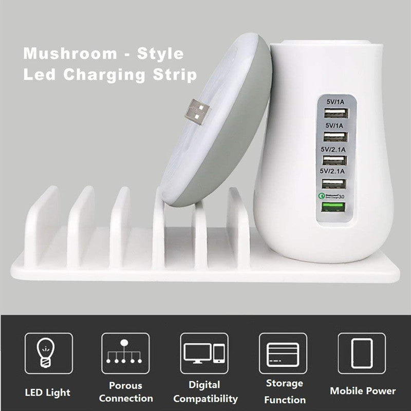 Multifunction Mushroom Lamp USB Charger