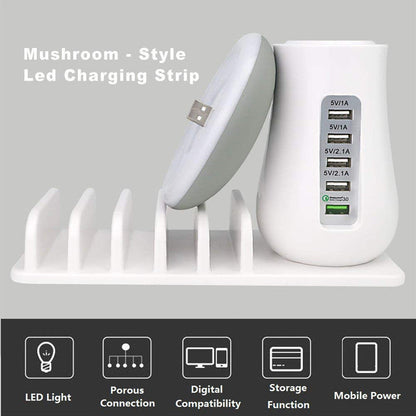 Multifunction Mushroom Lamp USB Charger
