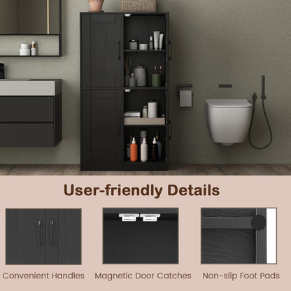Bathroom Cabinet With Doors And Adjustable Shelves